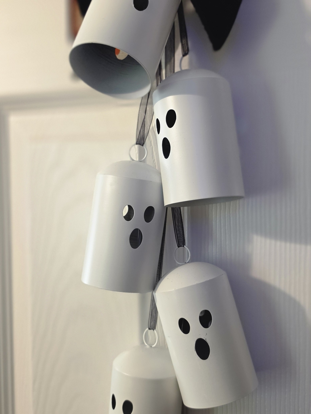 Ghost Cow Bell Wind Chimes Halloween Ghost Decor NWT
